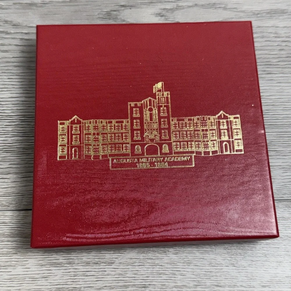 Vintage Augusta Military Academy 1960-61 Catalog Gold Ornament Belt Buckle Lot